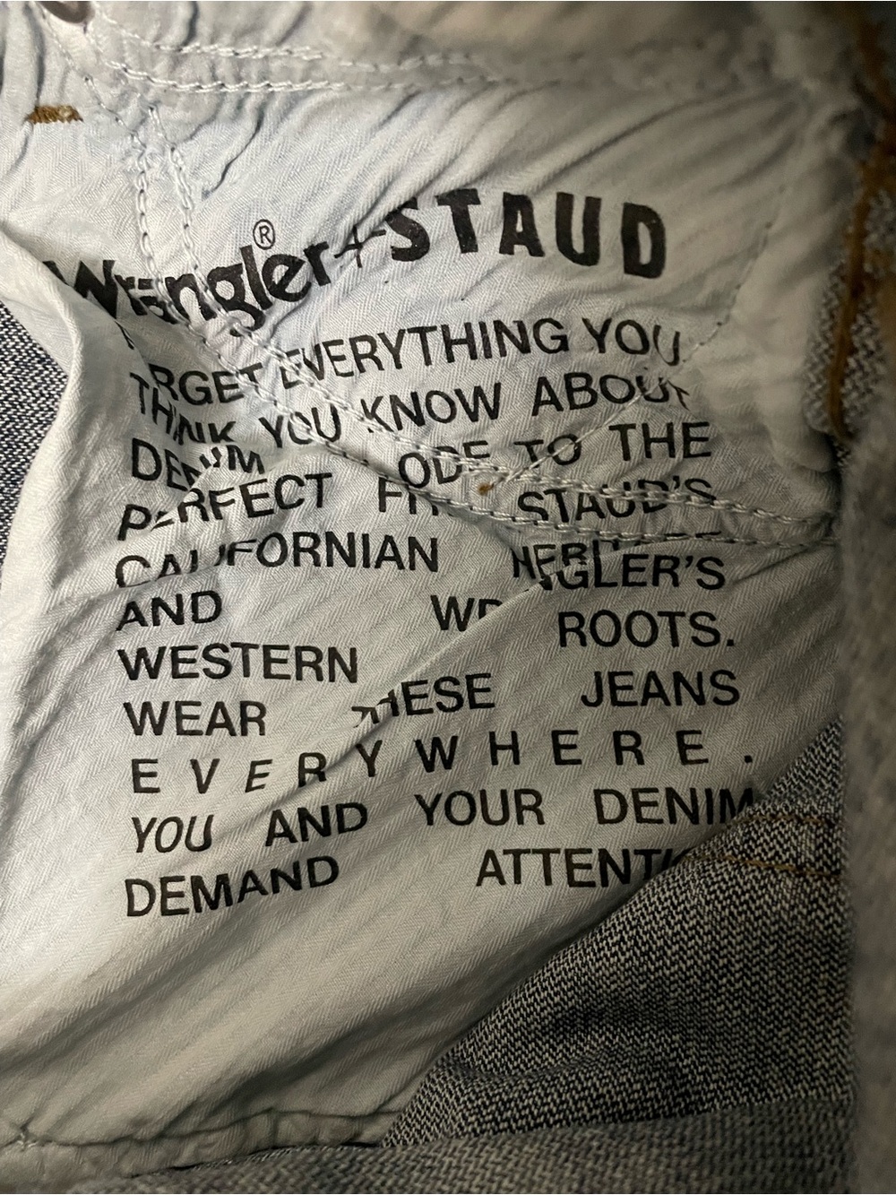 STAUD x Wrangler Loose Wide Leg Jean size 28X32 - Picture 9 of 10